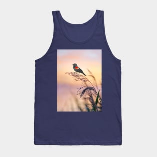 Red Winged Blackbird Sunset Tank Top